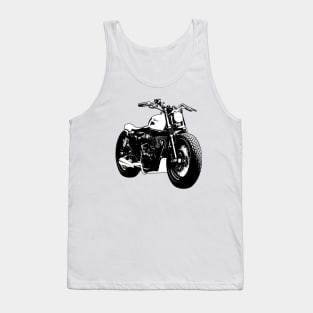 Classic 500 Bike Custom Bobber Black and White Tank Top